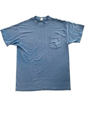 Vintage blue pocket tee